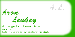aron lenkey business card