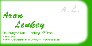 aron lenkey business card